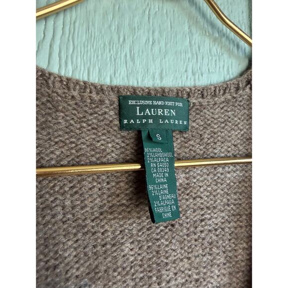 Vintage Ralph Lauren Hand Knit Southwest Aztec Wool Alpaca Vest - Picture 4 of 6